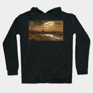 Dresden by Moonlight by Johan Christian Dahl Hoodie